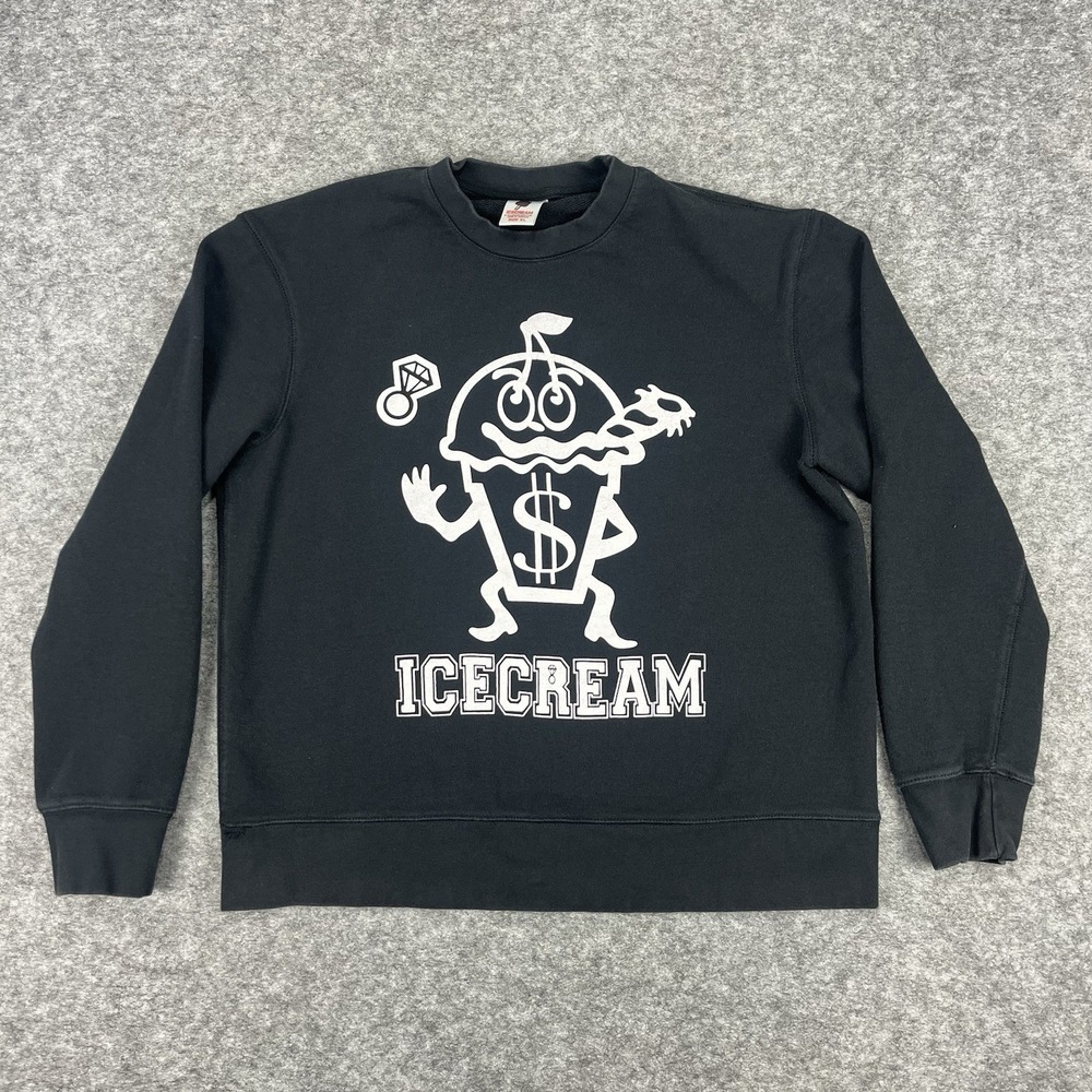 Billionaire Boys Club Ice Cream Mens XL Crewneck Sweatshirt Coneman Black